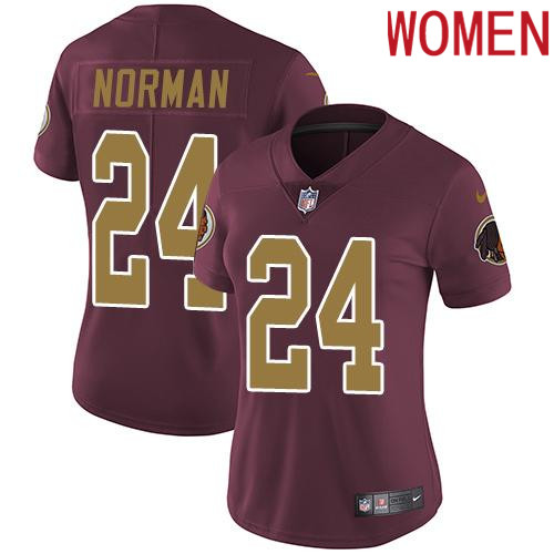 2019 Women Washington Redskins 24 Norman red Nike Vapor Untouchable Limited NFL Jersey style 2